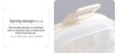 Large Airtight Food Storage Box with Stripes Lid 2400ml/81.1fl.oz.