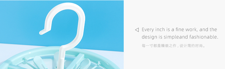 Round Laundry Hanger with 8 Clips