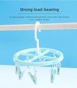 Round Laundry Hanger with 8 Clips