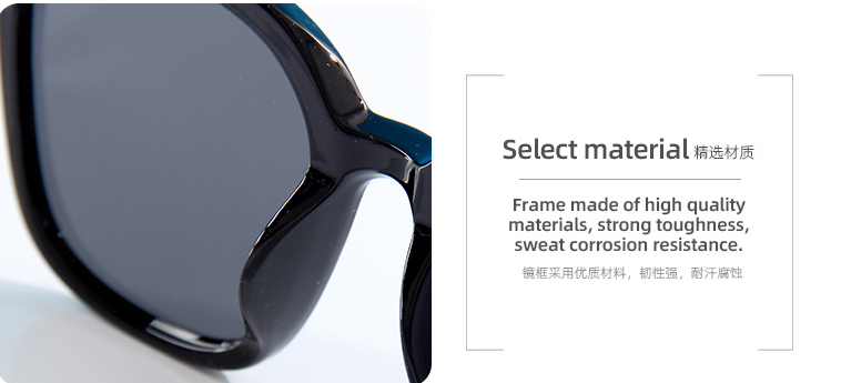 Stylish All-Match Unisex Polarized Sunglasses for Adult(Black)