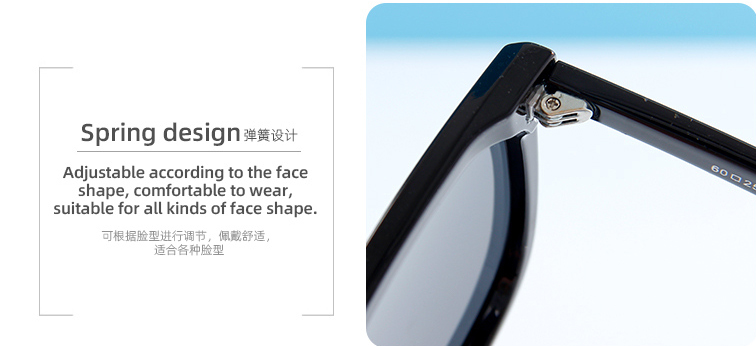 Stylish All-Match Unisex Polarized Sunglasses for Adult(Black)