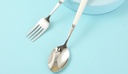 Portable Ceramic Fork Spoon Cutlery Set