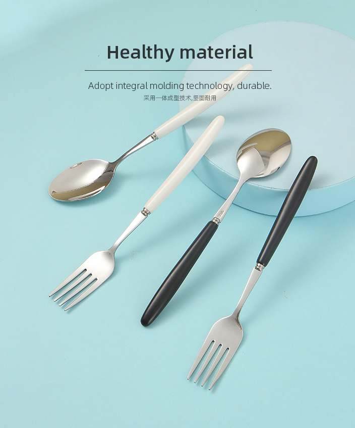 Portable Ceramic Fork Spoon Cutlery Set