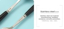 Portable Ceramic Fork Spoon Cutlery Set