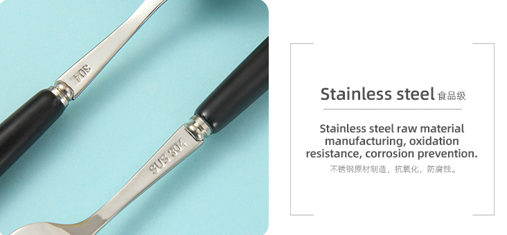 Portable Ceramic Fork Spoon Cutlery Set
