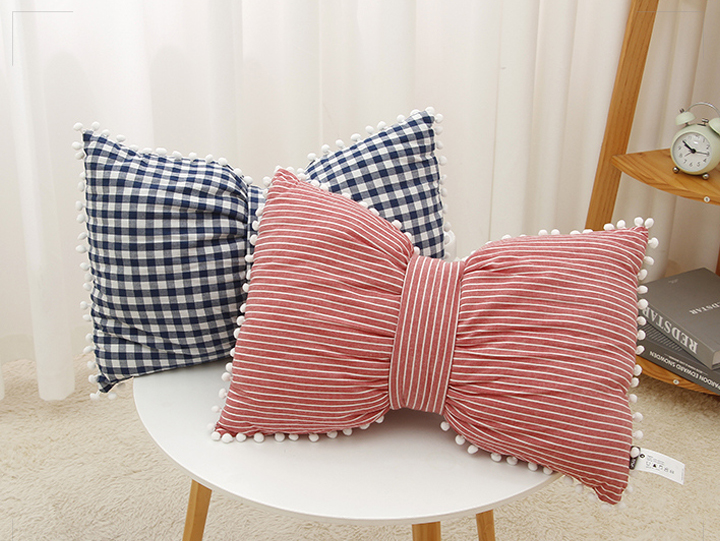 Ins Style Bow Throw Pillow