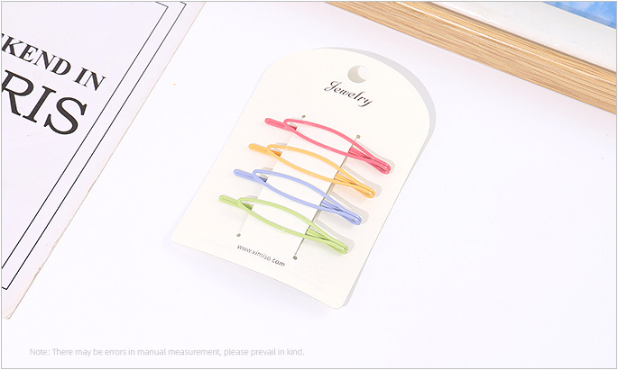 Simple Oval-shaped Hair Pin 4PCS
