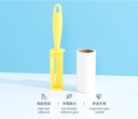 Thin Handle Handheld Lint Roller(Yellow) 50PCS/Roll