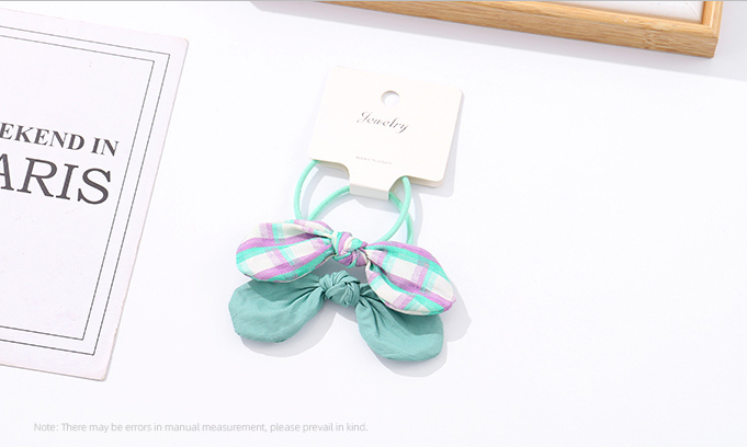 Fashionable Two-tone Checks Hair Tie 2PCS