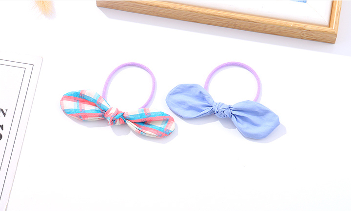 Fashionable Two-tone Checks Hair Tie 2PCS