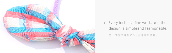 Fashionable Two-tone Checks Hair Tie 2PCS