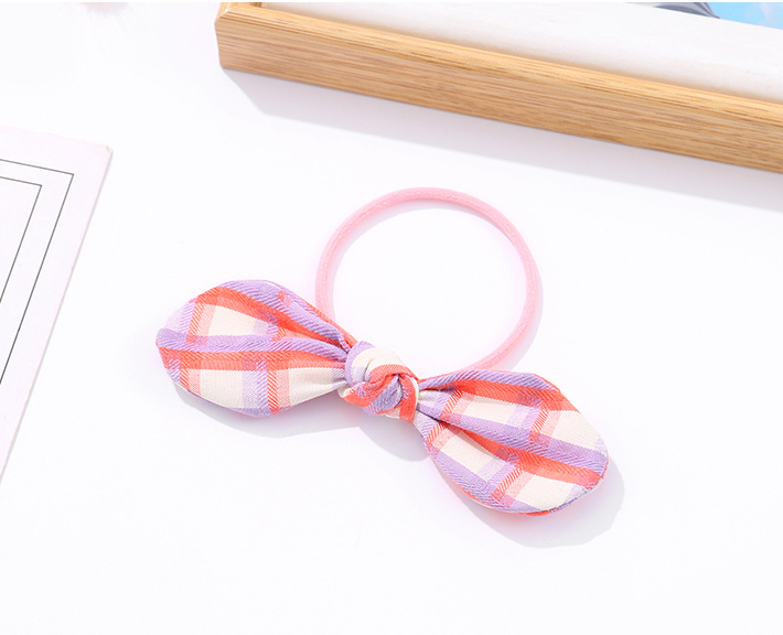 Fashionable Two-tone Checks Hair Tie 2PCS
