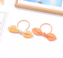 Simple Light Color Checks Hair Tie 2PCS