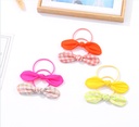 Fluorescent Checks Bunny Ear Hair Tie 2PCS