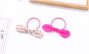 Fluorescent Checks Bunny Ear Hair Tie 2PCS