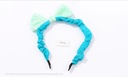 Simple Fluorescent Checks Bow Hair Band
