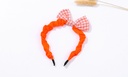 Simple Fluorescent Checks Bow Hair Band