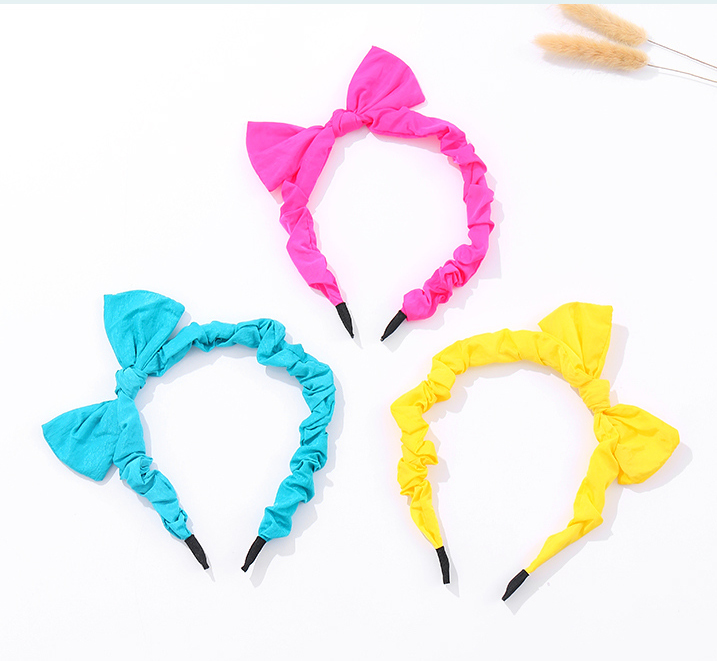 Simple Beautiful Solid Color Bow Hair Band
