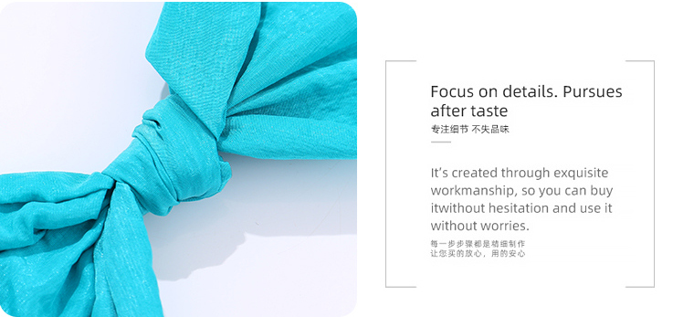 Simple Beautiful Solid Color Bow Hair Band
