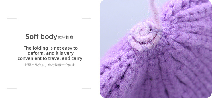 Flower Knitted Hat for Kids