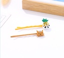 Kitten and Pineapple Hair Pin 2 PCS