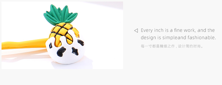 Kitten and Pineapple Hair Pin 2 PCS