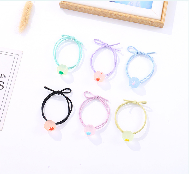 Sweet Vivid Flower Bow Hair Tie 2 PCS