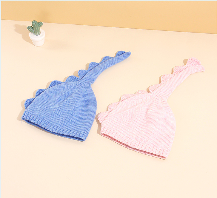 Imitated Dinosaur Tail Knitted Hat for Kids