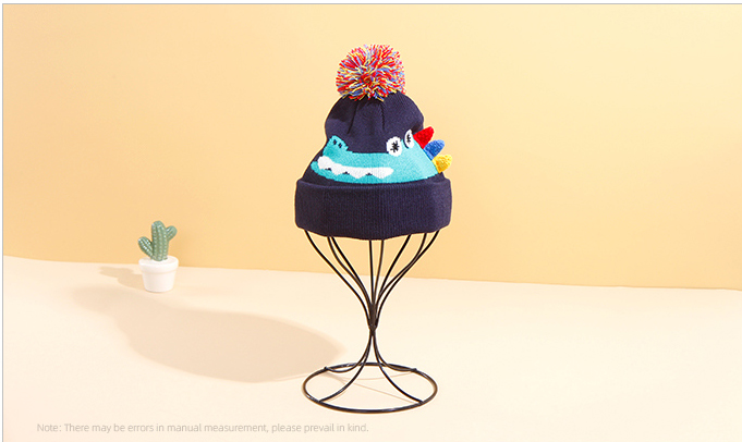 Cute Crocodile Jacquard Knitted Hat for Kids