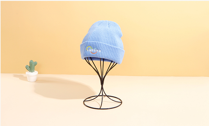 Letter Smiling Knitted Hat