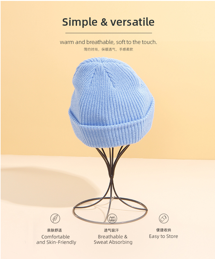 Letter Smiling Knitted Hat