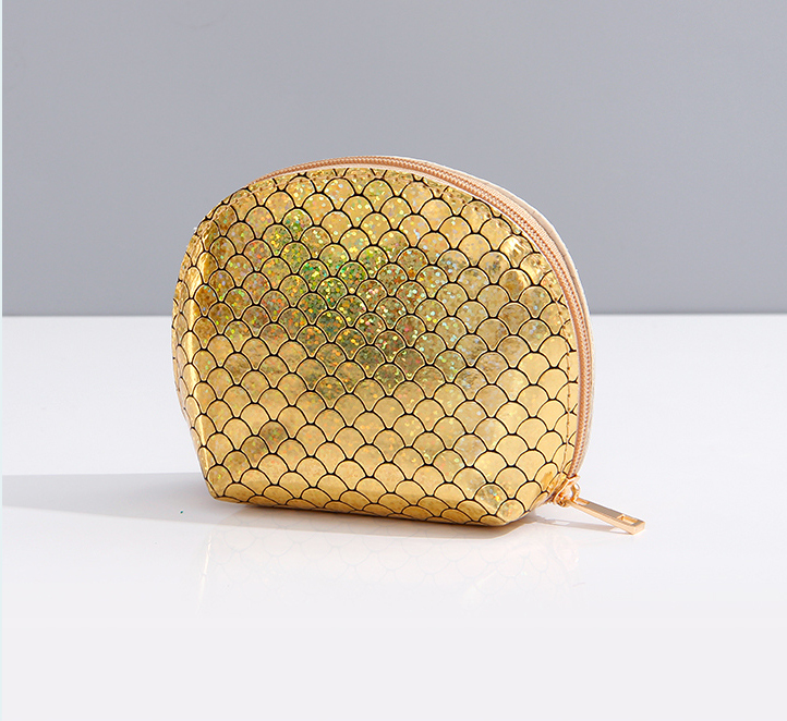 Fish Scales Look Shell Coin Purse(Gold)