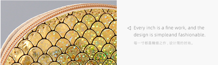 Fish Scales Look Shell Coin Purse(Gold)