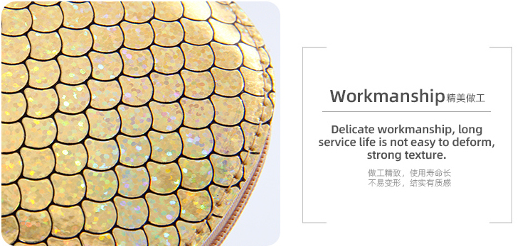 Fish Scales Look Shell Coin Purse(Gold)