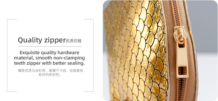 Fish Scales Look Shell Coin Purse(Gold)