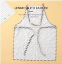 Black and White Stripes Apron(Black and White)