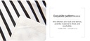 Black and White Stripes Apron(Black and White)