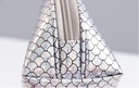 Fish Scales Look Shell Cosmetic Bag(Silver)