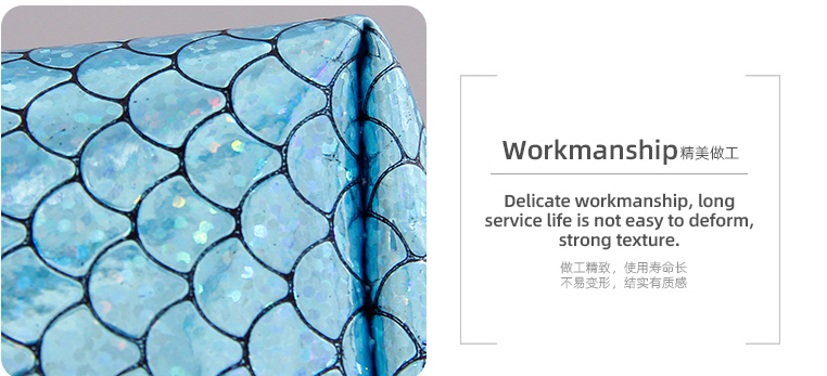 Fish Scales Look Cosmetic Bag(Blue)