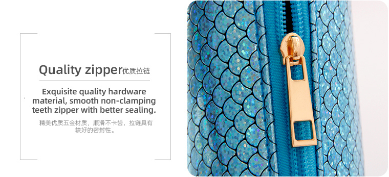 Fish Scales Look Cosmetic Bag(Blue)