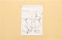 Marble Series Hanging Storage Bag with 6 Pockets and 3 Hooks
