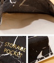 Marble Series Hanging Storage Bag with 3 Half-circle Pockets