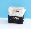 Marble Gilding Series Small Square Fabric Storage Basket