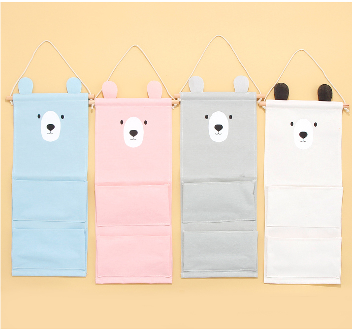 Ear Bear Series Hanging Storage Bag with 2 Pockets