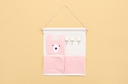 Ear Bear Series Hanging Storage Bag with 3 Pockets and 3 Hooks