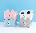Ear Bear Series Square Fabric Storage Basket with 9 Compartments