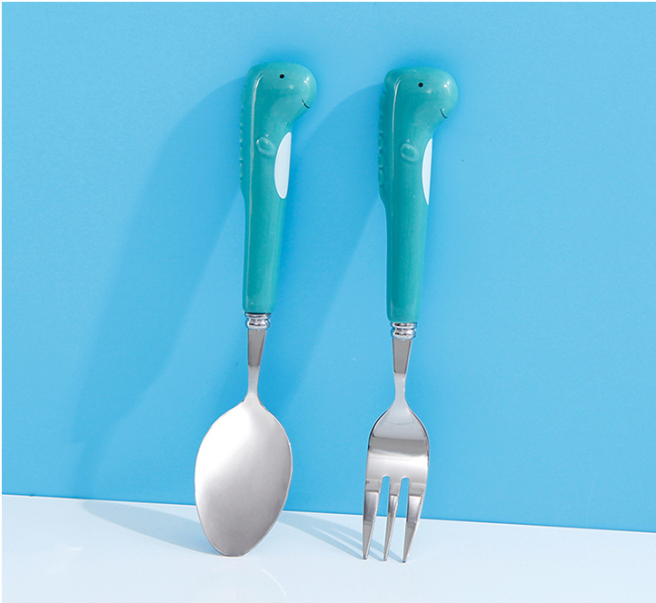 Dinosaur Cutlery Set(Dark Blue)