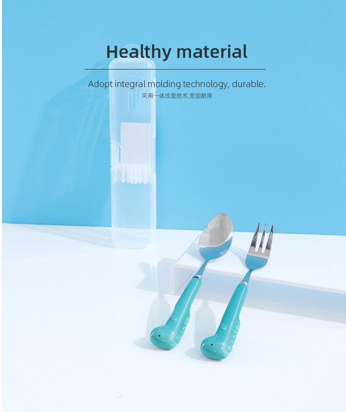 Dinosaur Cutlery Set(Dark Blue)