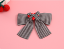 Loving Heart Checks Bow Hair Clip