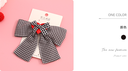 Loving Heart Checks Bow Hair Clip
